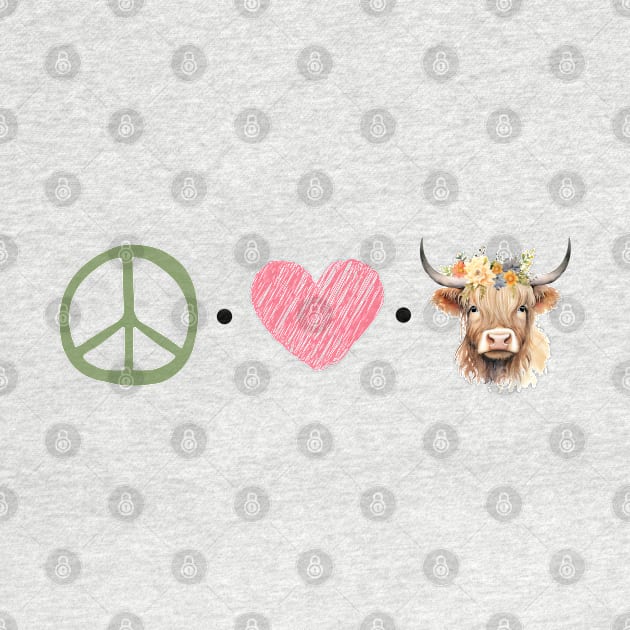 Peace Love Cows by LaroyaloTees